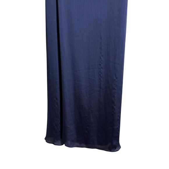 Sachin & Babi Chelsea Navy Blue Bow One Shoulder Sleeveless Formal Gown Size 2 - Picture 10 of 16